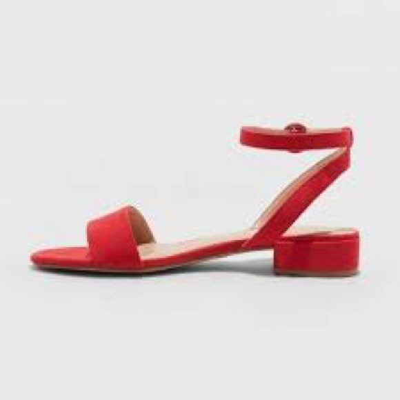 a new day Shoes A New Day Winona Red Sandals With Block Heel And Ankle Strap 9 Nwt Poshmark
